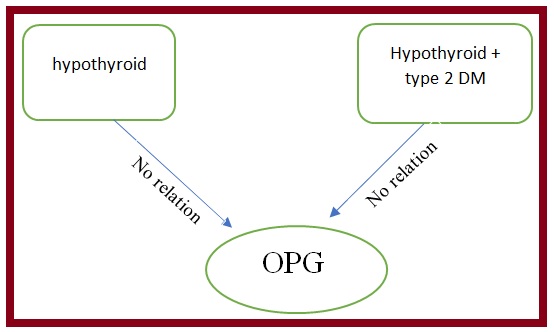 Evaluation of the osteoprotegerin and insulin levels in patient's serum with hypothyroid and hypothyroid with type 2 diabetes mellitus 